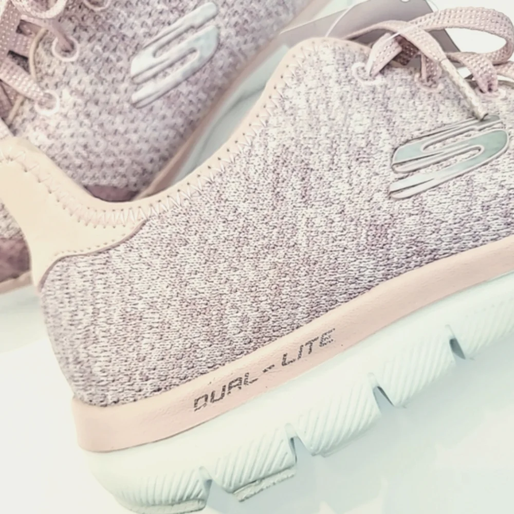 SKECHERS PINK MEMORY FOAM DUAL-LITE WOMEN'S SNEAKERS SHOES - Picture 5 of 8